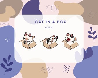 Calico Cat in a Box Twitch & Discord Emotes