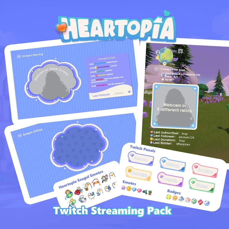 Loop Text Heartopia Heartopia Twitch Streaming Pack - Etsy
