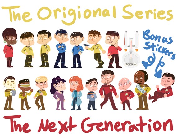 Star Trek The Next Generation Tng Stickers Star Trek The Etsy