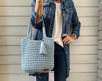 scandinavian style crochet tote bolsa pattern
