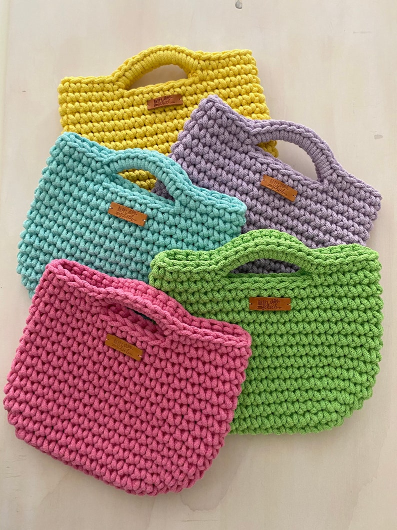 Handtasche Clutch gehäkelt, kleine Handtasche, pink kleine Häkelhandtasche, Sommer Handtasche, Skandinavischer Stil Handtasche, für sie Bild 7