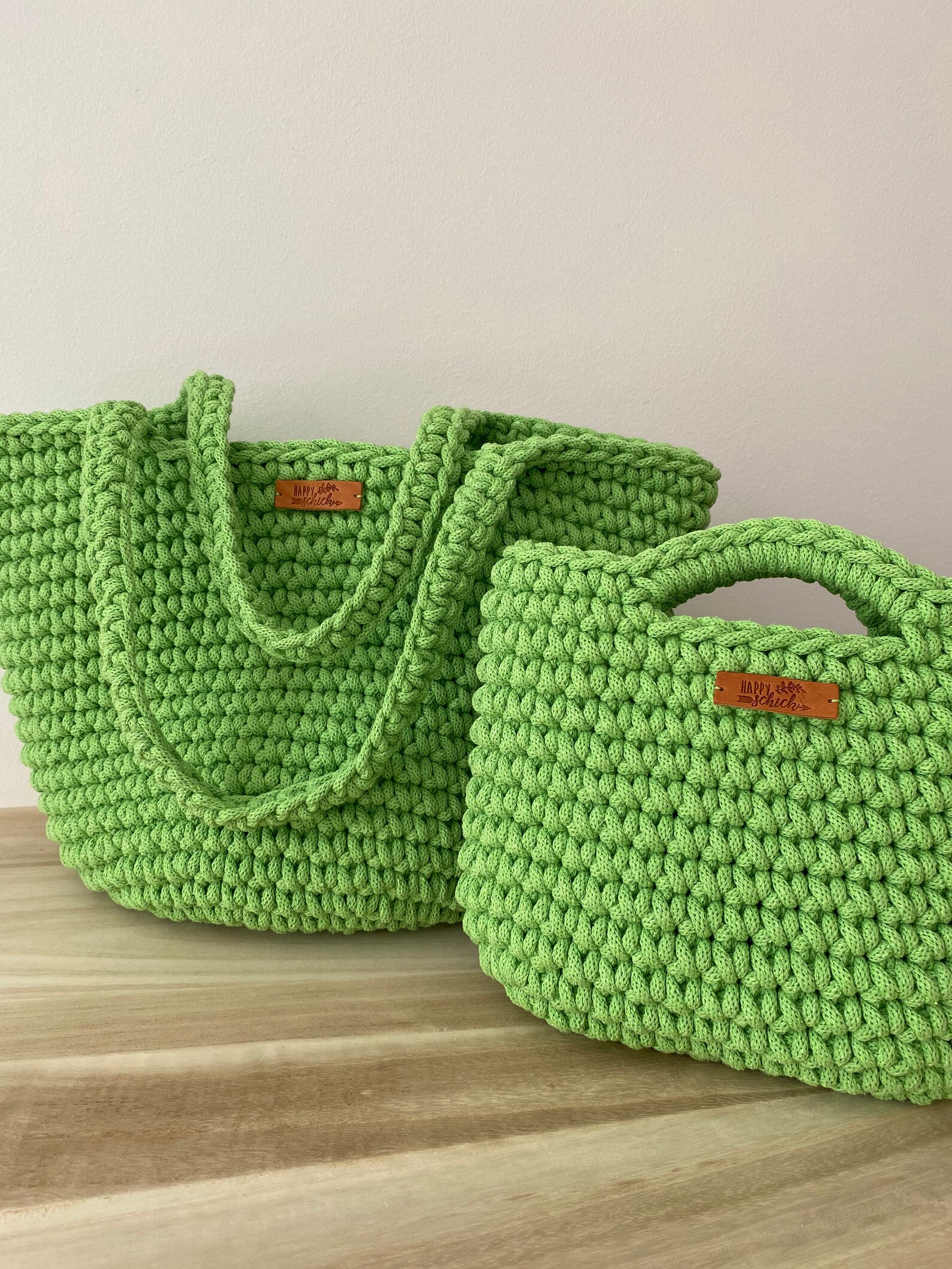 Borsa verde mela, Piccola borsa scandinava, Pochette
