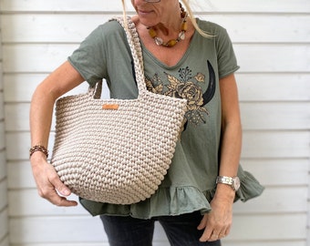 scandinavian style crochet tote bolsa pattern