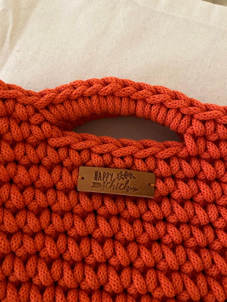 Kleine Häkelhandtasche, orange Häkeltasche, Clutch gehäkelt, Sommer Tasche, Clutch Handtasche, Häkeltasche Skandinavisher Stil, Für Damen Bild 3