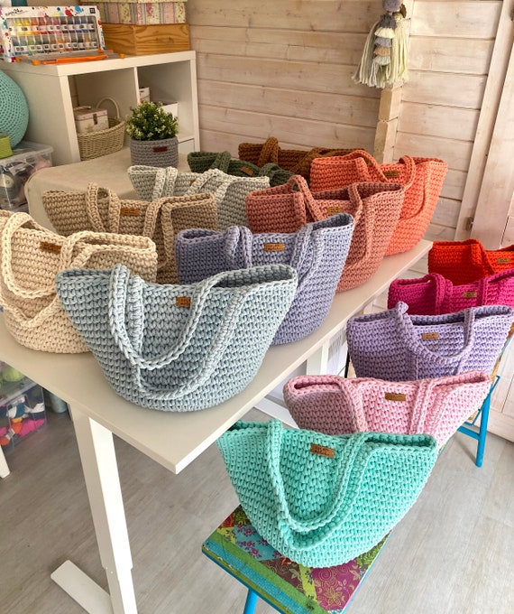 Lilbitty 1 Pezzo Borsa all'Uncinetto Beige,Borsa da Spiaggia estetica Grande per Donna,Borsa a Maglia Leggera,Perfetta per la Vita di Tutti i Giorni,Shopping e Vacanze