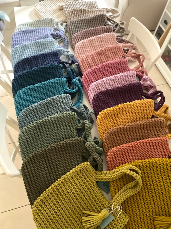Bolsos de punto de lana new arrivals