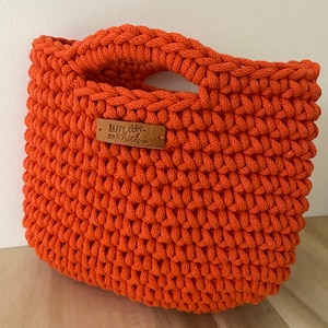 Kleine Häkelhandtasche, orange Häkeltasche, Clutch gehäkelt, Sommer Tasche, Clutch Handtasche, Häkeltasche Skandinavisher Stil, Für Damen Bild 4