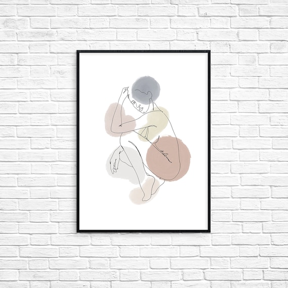 Woman Figure Line Art Sketch Art Minimal Art Woman Body Etsy