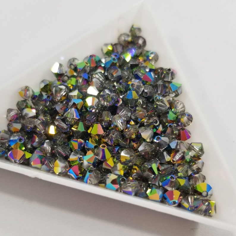 48 pcs Swarovski 5000 faceted 4mm Round Ball Beads Crystal Vitrail Medium VM