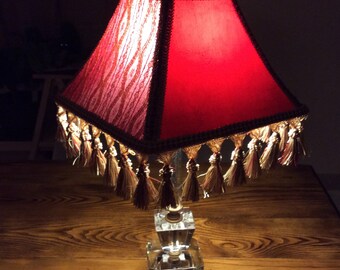 Mid century crystal vintage lamps