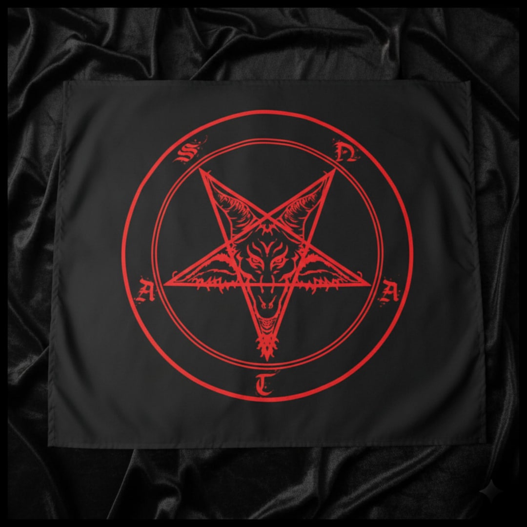 Red Satanic Color Red and Black Satanic Ritual Tapestry Satanic Witchcraft - Etsy