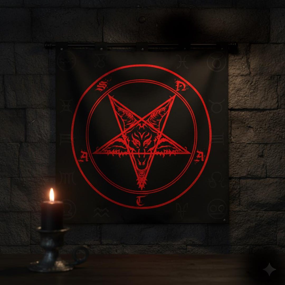 Red Satanic Color Red Satan Altar Cloth for Satanic Witchcraft & Ritual - Etsy