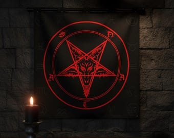 Red Satan Altar Cloth for Satanic Witchcraft & Ritual