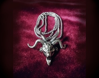 Horned Satanic Goat Pendant - Satanic Witchcraft Occult & Magic Necklace