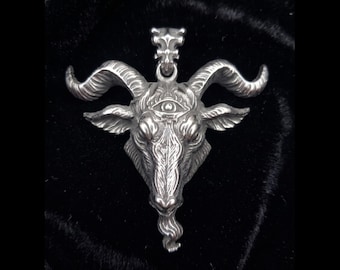 Goat King Pendant - Satanism & Satanic Baphomet Necklace