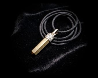 Pyrite Faceted Pendant - Occult Goth & Witchcraft Necklace