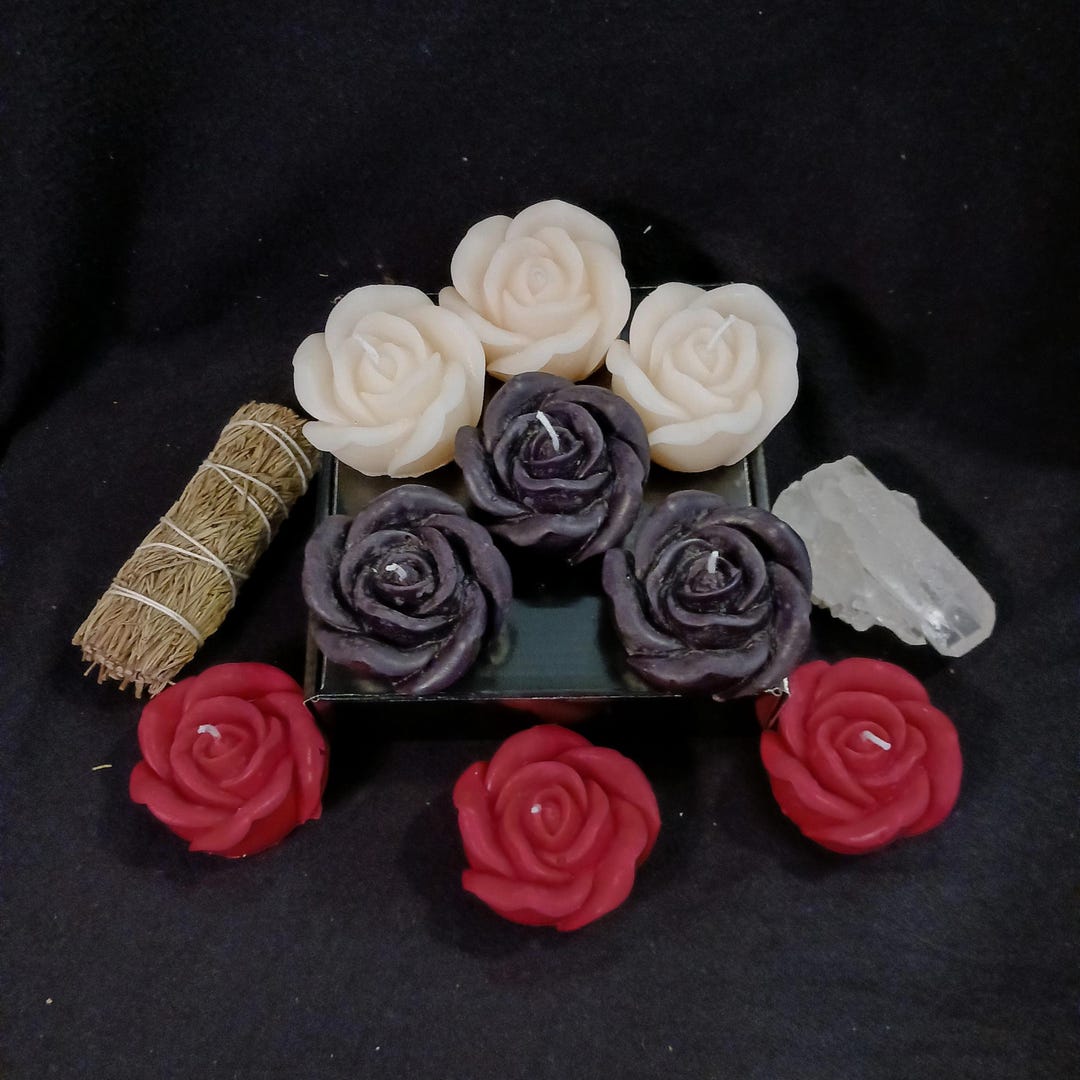 Red Rose Ritual Rose Ritual Votives - Ritual Candles for Satanism Left Hand Path - Etsy