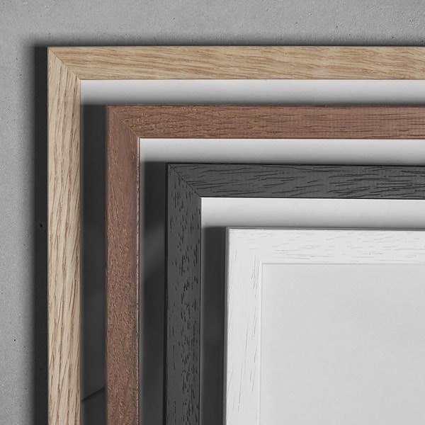 Frames, wooden, plastic, polcore (Size: A5/A4/A3) for wall art, wall decor, prints