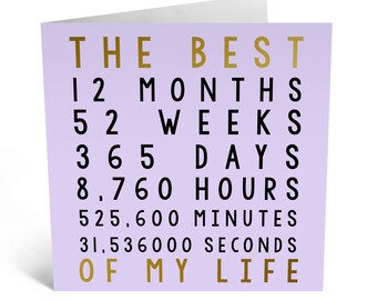 Best One Year 12 Months 365 Days 8760 Hours Etsy Finland