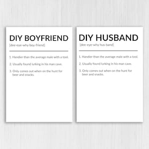 Tarjeta de cumpleaños divertida para esposos, esposos y novios, con definición de diccionario (tamaño A6/A5/A4/cuadrado 6x6").