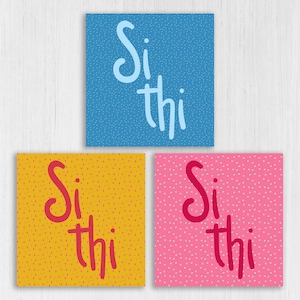 Si thi, dialecte du Yorkshire, expression du Yorkshire, drôle, au revoir, départ, nouveau travail, tu me manqueras, carte de collègue (taille A6/A5/A4/carré 6 x 6 pouces)