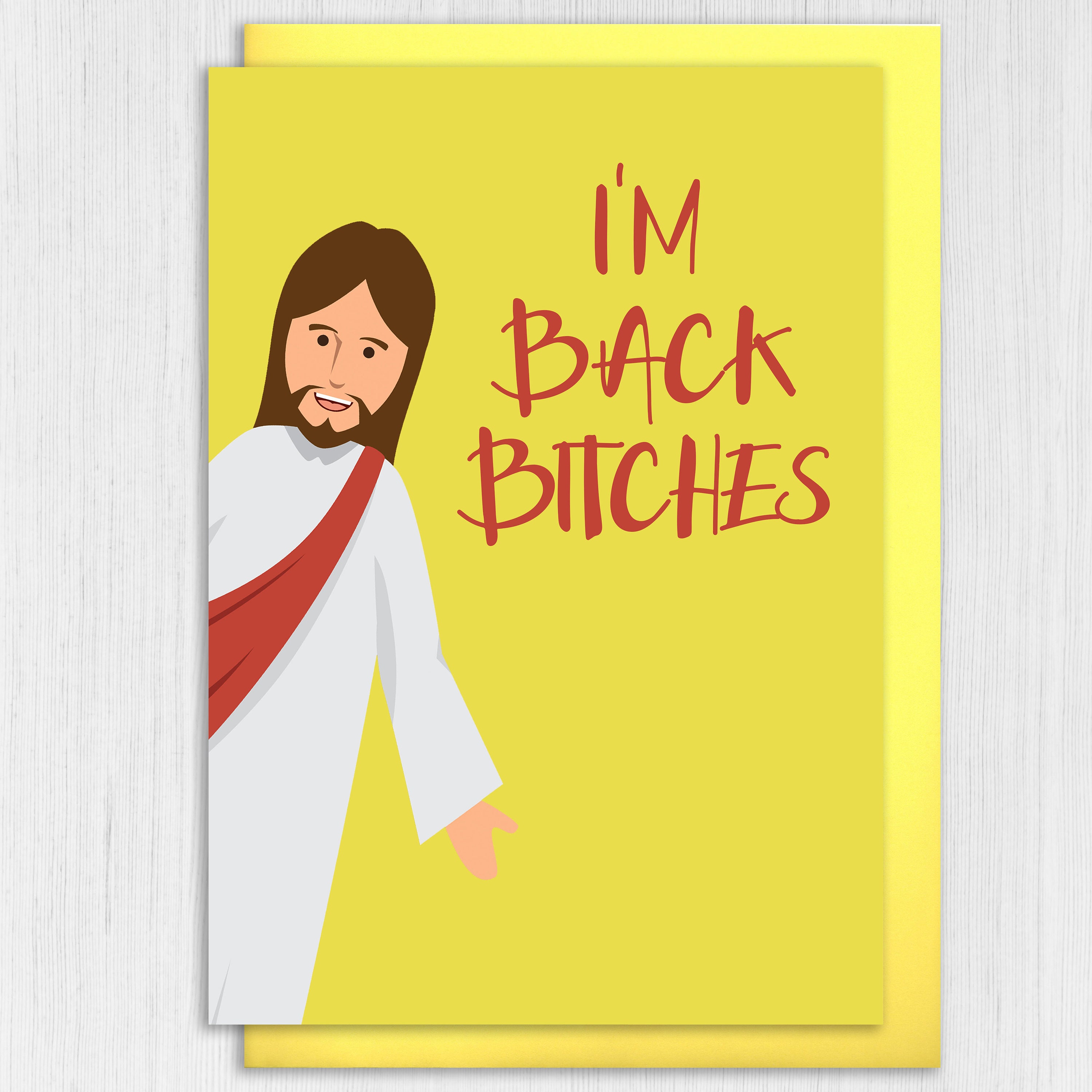 Lustige Osterkarte 'I'm Back Bitches' – Jesus Auferstehungskarte, Flache Karte Für Ostergrüße