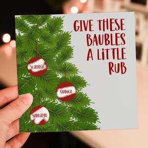 Frottez un peu ces boules de Noël, cadeau de Noël à gratter et révélez une carte de boules (or, rouge, argent)