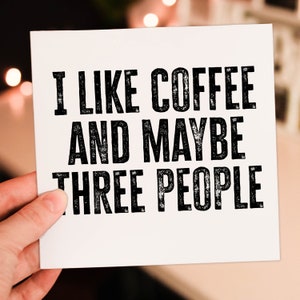 Tarjeta de cumpleaños divertida con temática de café para un bebedor de café y adicto a la cafeína (tamaño A6/A5/A4/cuadrado 6x6").