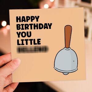 Carte d'anniversaire drôle, grossière, offensante, jurant, gros mots, cloche, tête de bellend Joyeux anniversaire (taille A6/A5/A4/carré 6 x 6 po.)