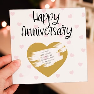 Carte coeur personnalisée à gratter et révéler : Joyeux anniversaire - avec n'importe quel message et choix de la couleur du coeur