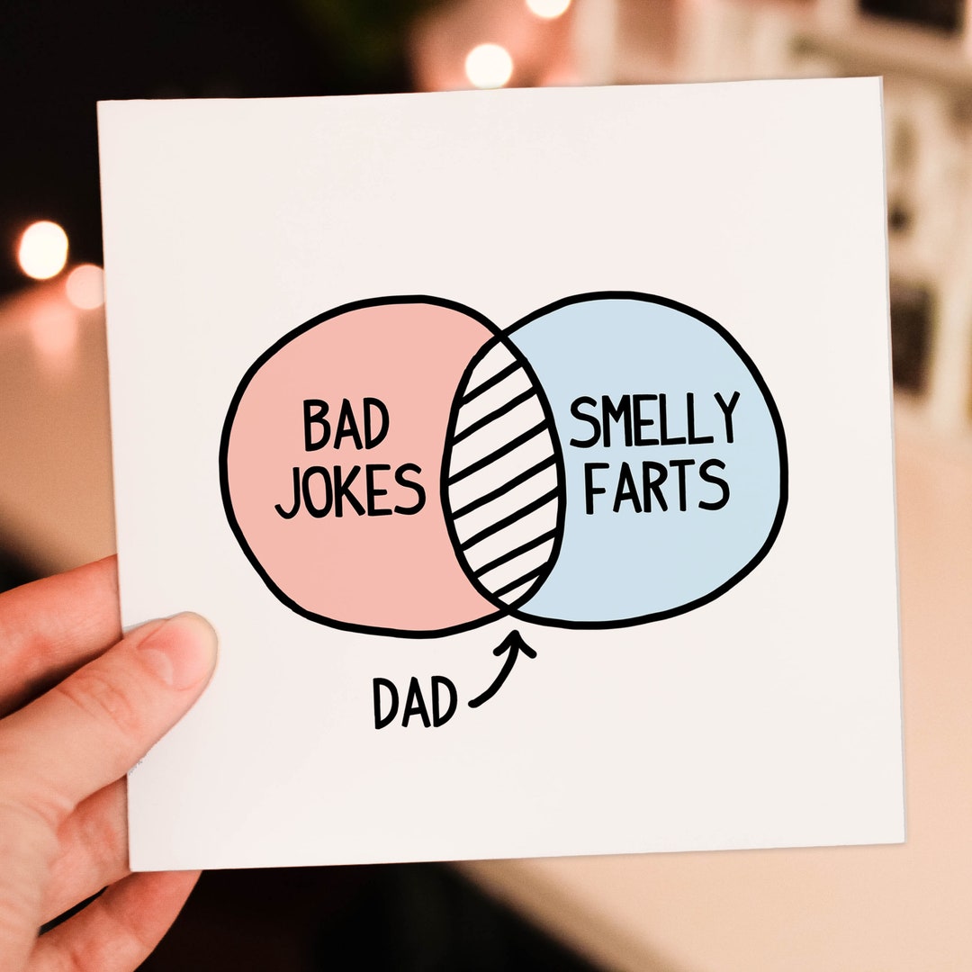 Stinky Humor Dad Venn Diagram of Smelly Farts and Bad Jokes Funny Rude - Etsy