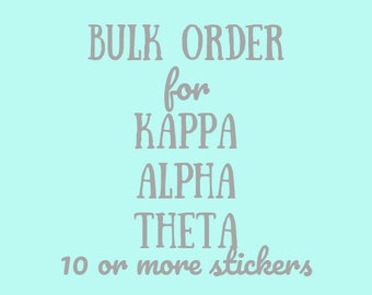 Kappa Alpha Theta Sorority Stickers Bulk Order | PERFECT for BID DAY! Group / Bulk / Chapter Wide Sticker Order