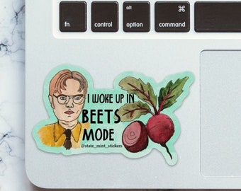 Dwight Schrute The Office I Woke Up in Beets Mode Laptop Sticker