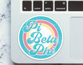 Pi Beta Phi "Pi Phi" Sorority Vintage Beach Circle Sticker / Decal | 3.5" Wide