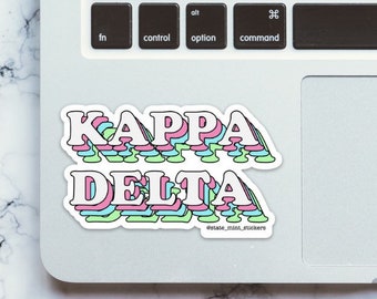 Kappa Delta Sorority Pastel Layers Sticker