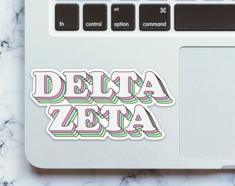 Delta Zeta Sorority Colorful Layers Sticker