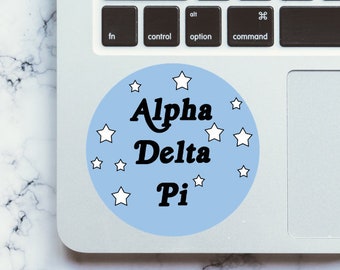 Alpha Delta Pi Blue Stars Sticker / Decal  | 3.5" | for car, laptop, cooler, water bottle and more |  big little reveal, bid day basket,