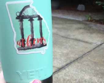 Georgia Arches Sticker / Decal 3" Tall | Athens | Perfect for Car, Laptop, Water Bottle, Cooler, Flask