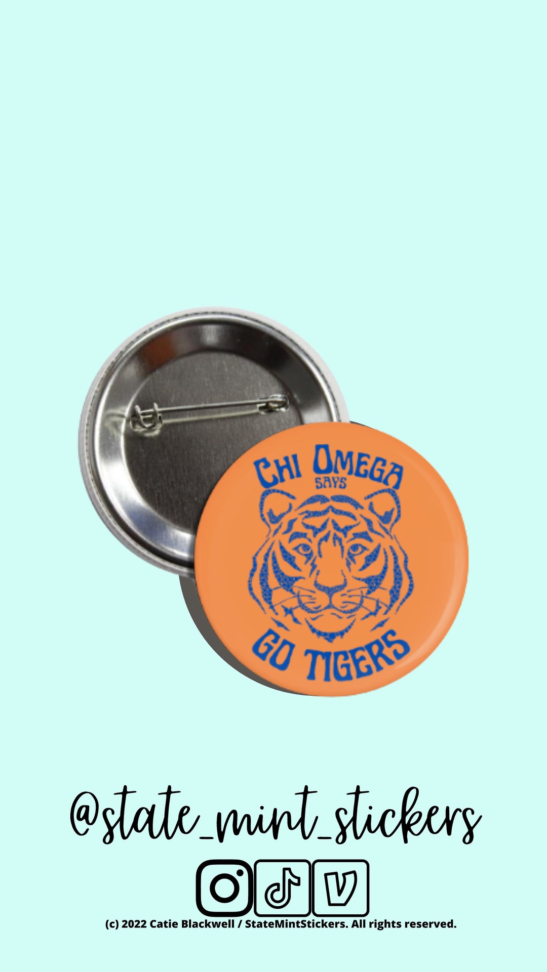 Sorority Says Go Team | Tigers / Go Tigers | Gameday Buttons | Football ...