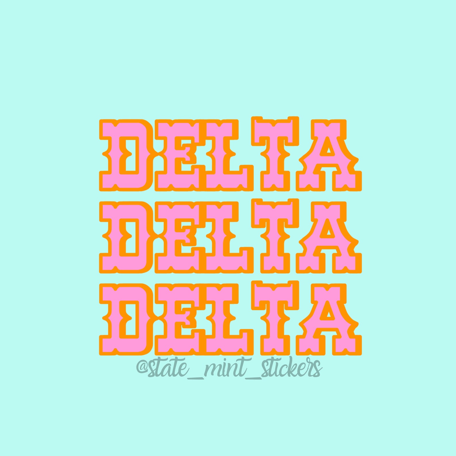 Delta Delta Delta Tri Delta Sorority Groovy Pink Cowgirl - Etsy