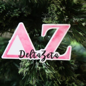 Delta Zeta Watercolor Letters Sticker image 2