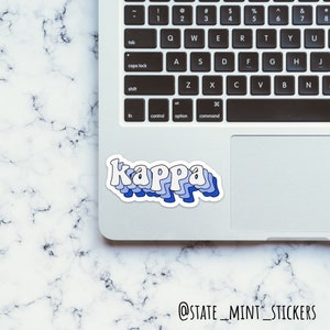 Kappa Kappa Gamma Sorority Groovy Blue Decal / Sticker