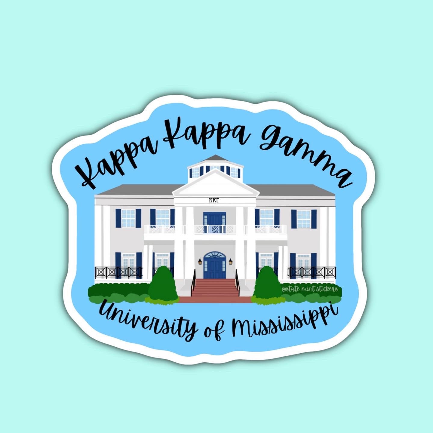 Zoeken geloof Legacy Kappa Kappa Gamma Ole Miss Sorority House Sticker Sorority - Etsy
