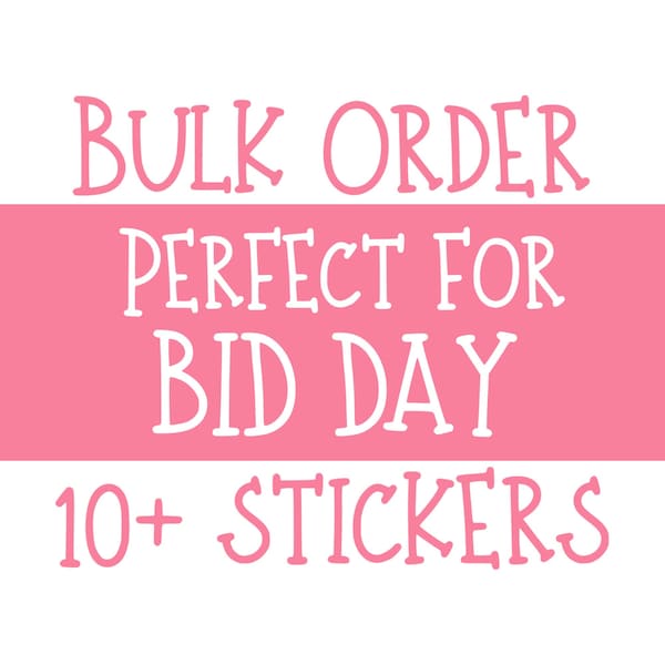 Phi Mu Sorority Stickers Bulk Order | PERFECT for BID DAY! Group / Bulk / Chapter Wide Sticker Order