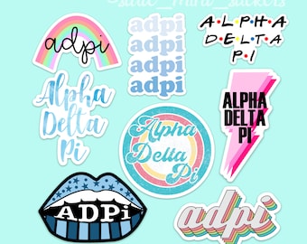 Alpha Delta Pi Sorority Sticker Pack | perfect for bid day, big little, custom order, adpi laptop sticker, adpi bid day, big little basket