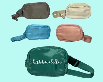 Custom Text | Custom Belt Bag | Sorority Belt Bag | Bid Day Bag