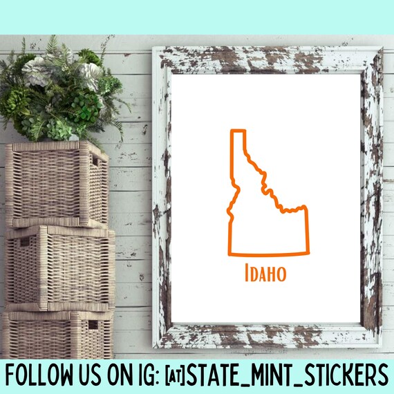 Idaho State Outline Print Digital Print Digital Download | Etsy