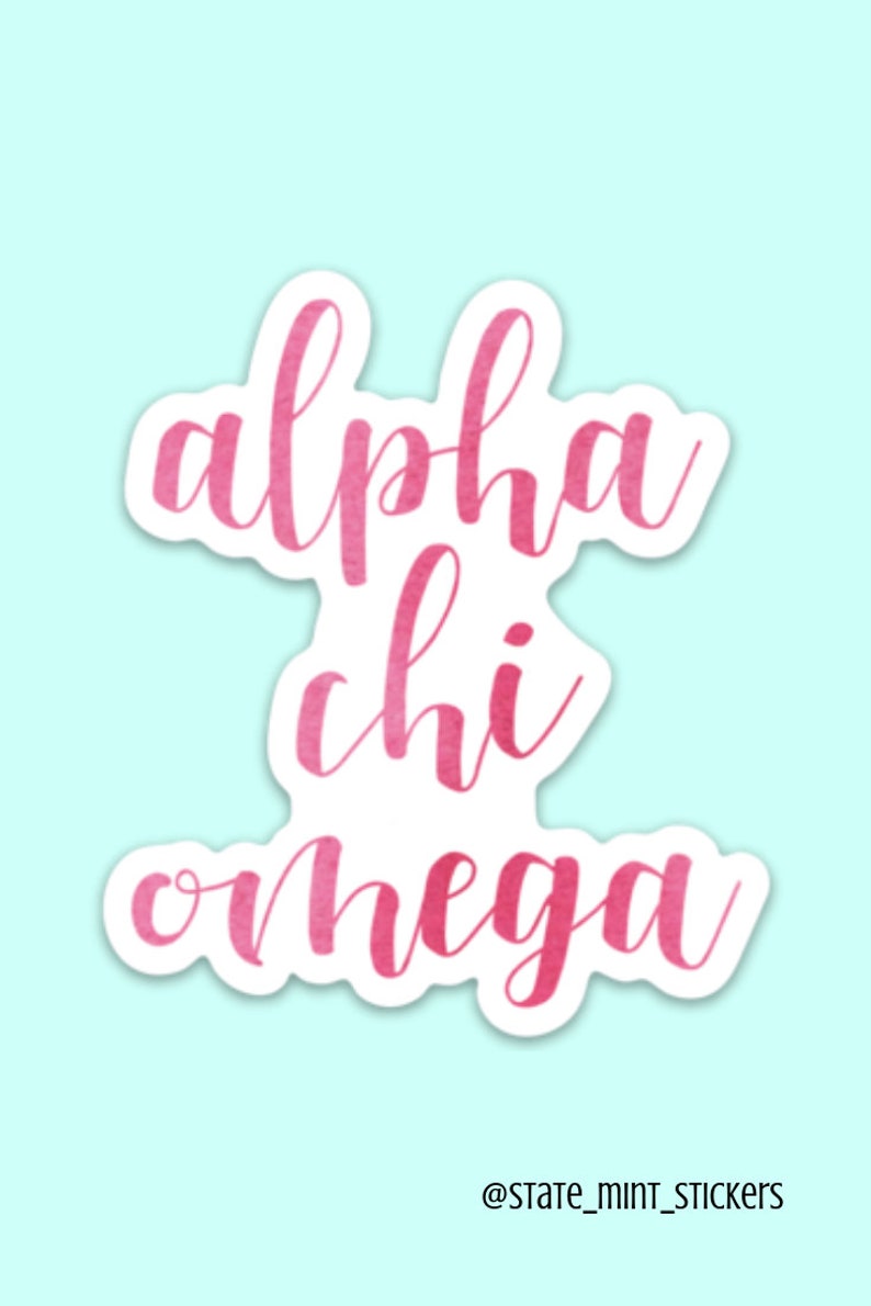 Alpha Chi Omega Sorority Stickers Bulk Order PERFECT for BID Etsy