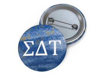 Sigma Delta Tau Sorority Greek Letter Pin Buttons