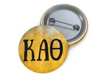 Kappa Alpha Theta Sorority Greek Letter Pin Buttons